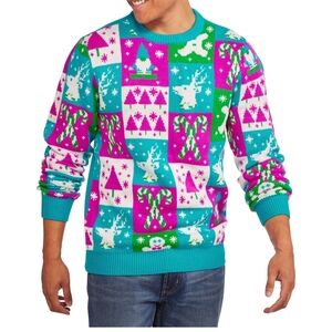 Vibrant Holiday Men's Crewneck Sweater